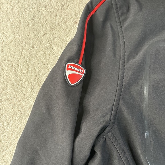 Ducati Rev'T! Jacket Men's Large Black Softshell Fleece Motorcycle Riding Moto - Picture 3 of 13
